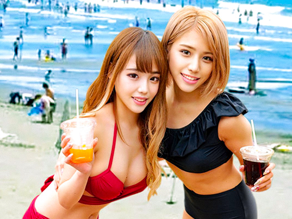 【素人ナンパ】ビーチでナンパした娘が童貞くんのうぶチンポ凌辱！ビンビンチンポ素股からの生挿入でザーメン大量種付け！